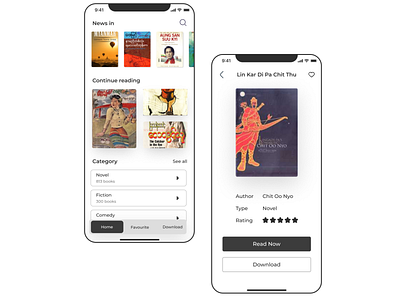 Myanmar Free E-Book App figma mobile app design mobile uiux ui ux