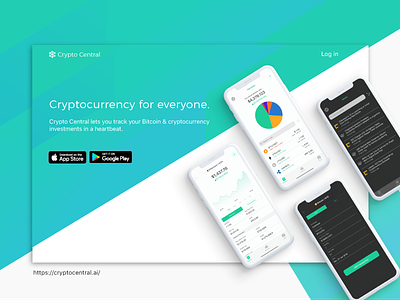 Landing page android app crypto crypto currency ios landing page mobile ui