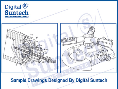 Mechanical Drawing | Patent Illustration | Digital Sutnech mechanical drawing patent drawing services patent illustration