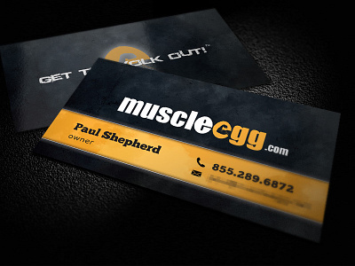 Muscle Egg Business Cards business card