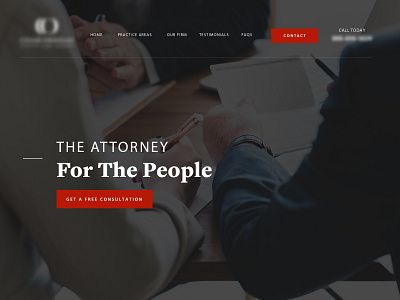 Lawyer Homepage attorney hero home law lawyer ux ux design web