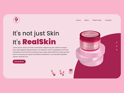 Landing page of the Real Skin products using an html, css & js css html javascript landingpage ui