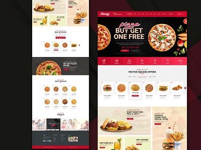 Fast food Restaurant Landing Page - Domnoo fast food food website landingpage restaurant ui uiux ux website