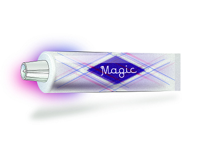 Magic paste tube illustration