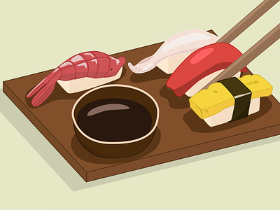 Sushi illustration food illustration sushi