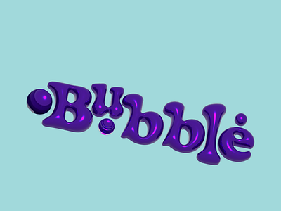 3D bubble typography by Zainab Karachiwala on Dribbble