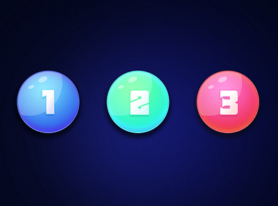 Colorful Level Buttons branding design icon illustration logo typography