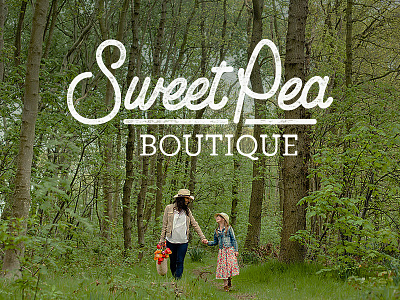 Sweet Pea Boutique boutique green logo logotype