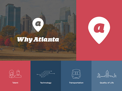 Why Atlanta - Brand Elements atlanta brand brandboard branding icon illustration logo map moodboard palette whyatlanta