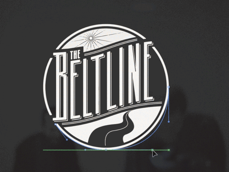 Beltline Conference Room animated animation atlanta badge gif hand lettering lettering logo mixed motion type typography