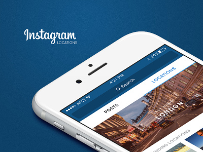 Instagram - Locations (Concept) apple blue case study instagram iphone locations mobile ui ux
