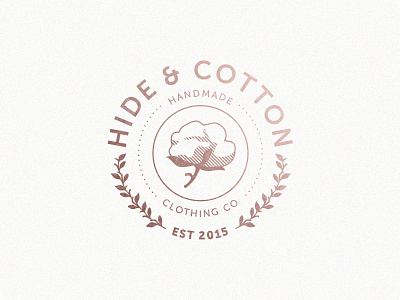 Hide & Cotton badge badges cotton hide illustration logo pink purple seal type