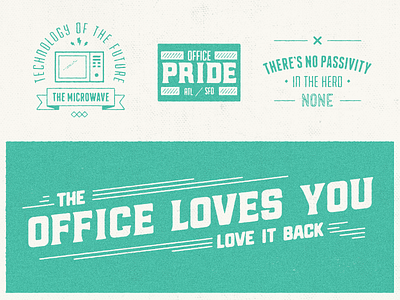 Spread the love badge green love microwave office pride print