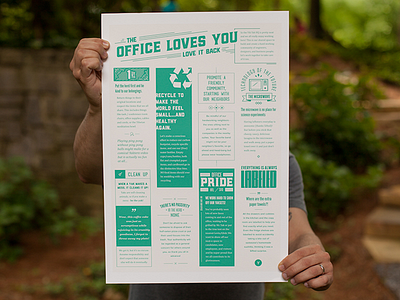 Office Love - Print green layout poster print type typography