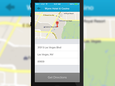 Location View- iOS7 app app directions event ios7 map ui ux