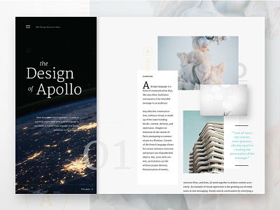 Layout 2 - Apollo Section hamburger hero language layout pickles pull quote responsive ui web website