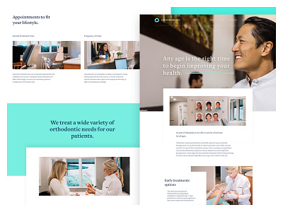 UI Design/Web/Healthcare cover dentistry health healthcare hero orthodontist photo teal ui web