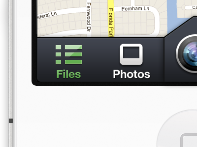 Tab bar action... app camera icon ios iphone lens map mobile tab bar