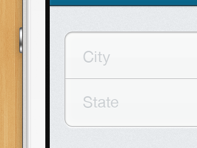 Simple Preferences app button clean field form header ios iphone navigation simple ui wood