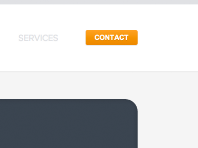 Contact Button button clean minimal nav navigation orange simple