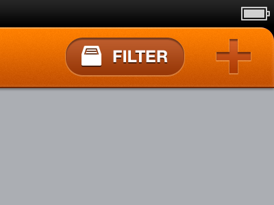 New iPad Nav Color app buttons gray icon ipad nav orange
