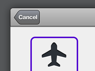 iPad app - Select an Airport app button icon ipad nav plane