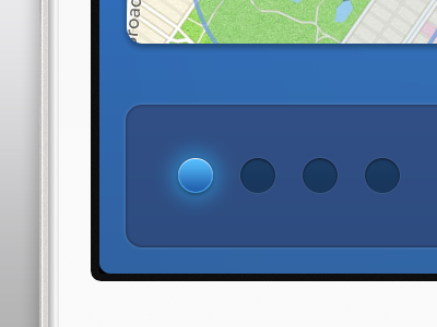 Active app blue button indicator iphone maps on