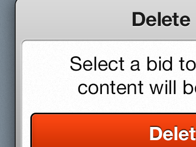 Delete button in popover app button clean delete ipad minimal