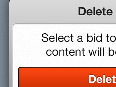 Delete button in popover