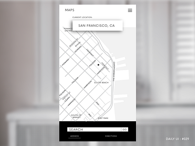 Daily UI 029 daily ui 029 design maps minimal ui user experience user interface ux