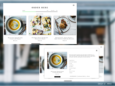 Daily UI 043 dailyui dailyui043 design food minimal ordering ui ux