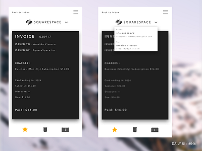 Daily UI 046 dailyui dailyui46 design invoice minimal ui user experience user interface ux