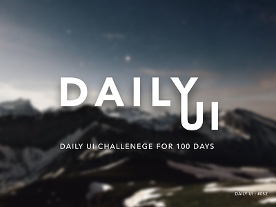 Daily UI 052 daily ui logo dailyui dailyui052 design minimal ui user experience user interface ux