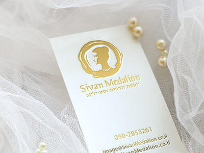 Business cards with gold foil for a styling consultant branding business cards design gold foil logo