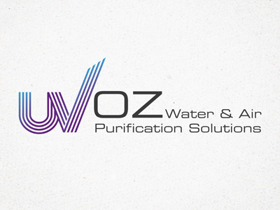 Logo for UVOZ branding design logo uv water and air purification