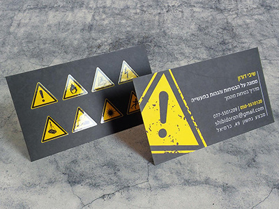 Business cards for an industryal safety instructor