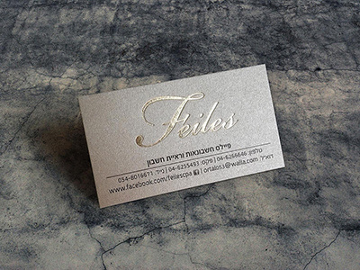 Business cards with gold foil for an accountant's firm accountant business cards design gold foil print