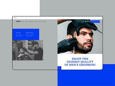 Barber Shop Website Design (Template Kit) design graphicdesign logo ui userinterface ux web webdesign website websitedesign