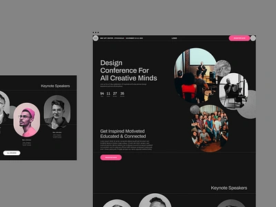 Design Conference Website Design Concept design graphicdesign ui userexperiance userinterface ux web webdesign website websitedesign