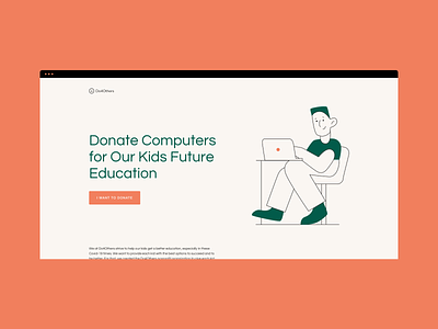 Computers Donation NGO Company Website Concept Design