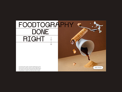 Food Photography Website Design Exploration