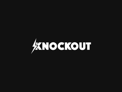 Knockout Logo black design dj graphicdesign illustration logo logodesign logos music ui ux white