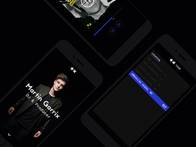 Martin Garrix Website Responsive for mobile