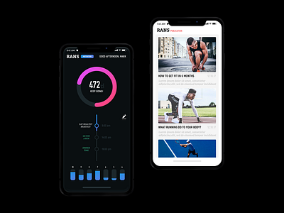 Fitness App Concept Design design fitness graphicdesign iphonex mobile sport ui userinterface ux web webdesign website