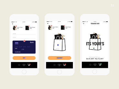 Wrabe Clothing Shopping bag app appdesign design graphicdesign iphone mobile mockup ui userexperiance userinterface ux