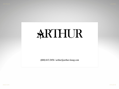 Arthur Leung Business Card branding corporate design flat graphic design icon illustration logo minimal typography vector