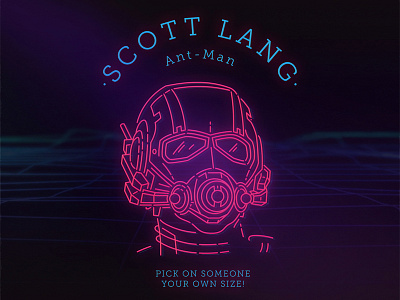 Scott Lang "Ant-Man" 80s ant man comics lineart marvel poster scott lang vector