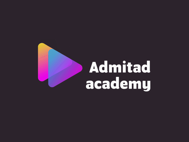 Admitad academy logotype admitad after effects animation animation 2d design logo logotype motion design motion graphics vector
