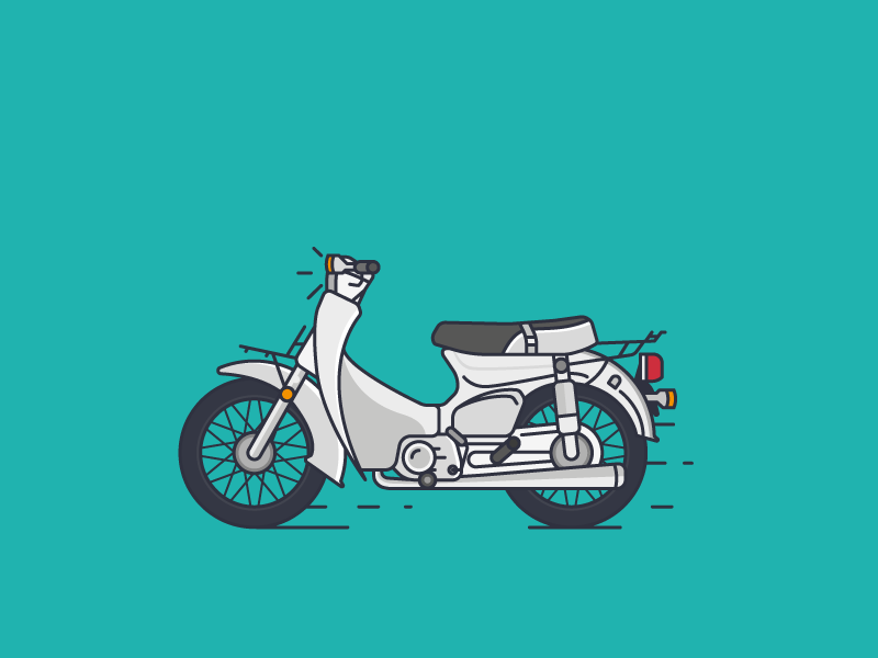 C 70 flatdesign icon motorcycle outline outlineillustration vintagemotorcycle