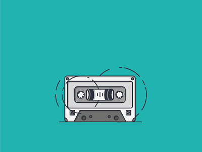 Cassette flatdesign graphicdesign icon illustration knife outline outlineillustration stroke vector